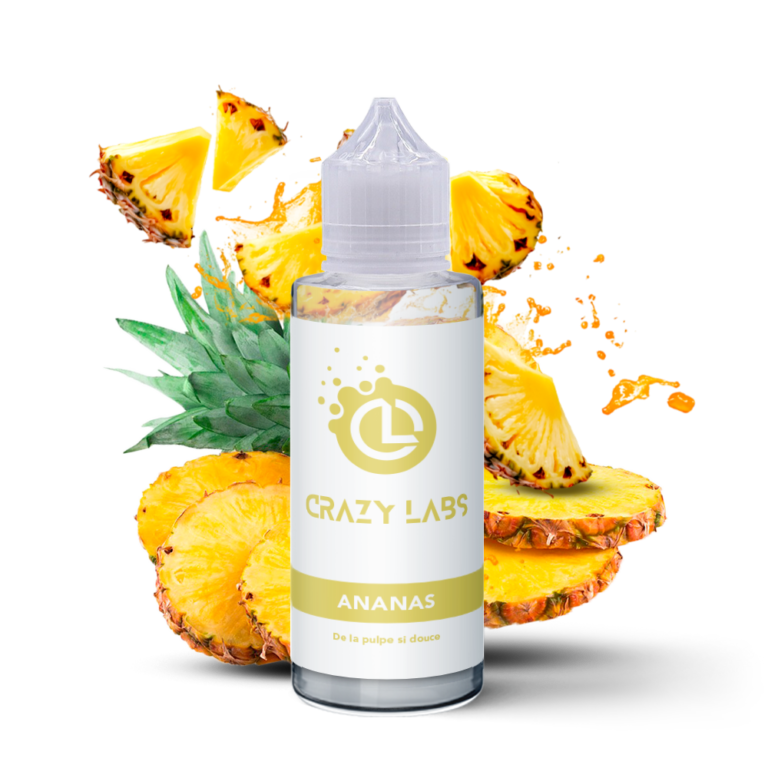 E-liquide Ananas 100ml (Flacon 140ml) - Crazy Labs