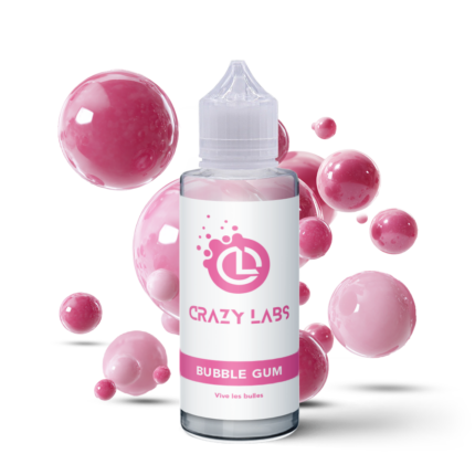 E-liquide Bubble Gum 100ml (Flacon 140ml) - Crazy Labs