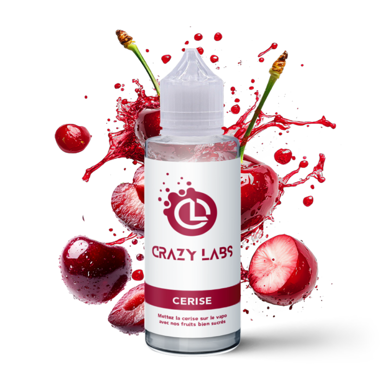 E-liquide Cerise 100ml (Flacon 140ml) - Crazy Labs