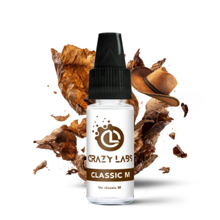 Flacon de e-liquide Classic M 10ml de la marque Crazy Labs