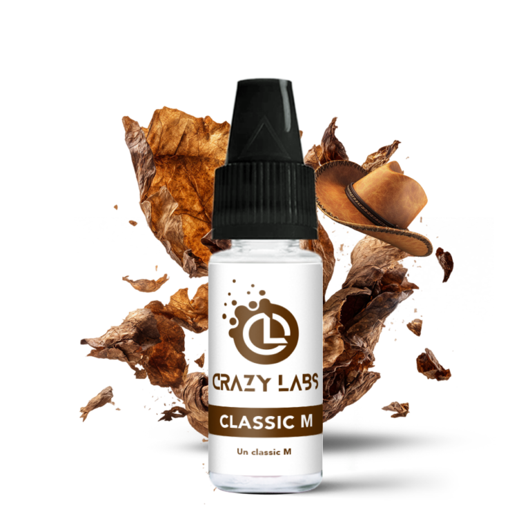 Flacon de e-liquide Classic M 10ml de la marque Crazy Labs