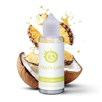 E-liquide Coco Ananas 100ml (Flacon 140ml) - Crazy Labs
