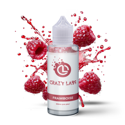 E-liquide Framboise 100ml (Flacon 140ml) - Crazy Labs