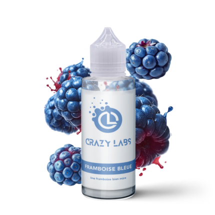 E-liquide Framboise Bleue 100ml (Flacon 140ml) - Crazy Labs