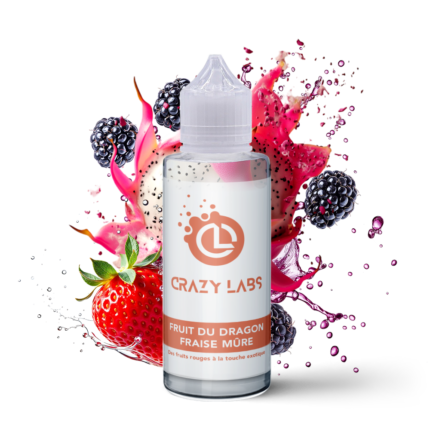 E-liquide Fruit du Dragon Fraise Mûre 100ml (Flacon 140ml) - Crazy Labs