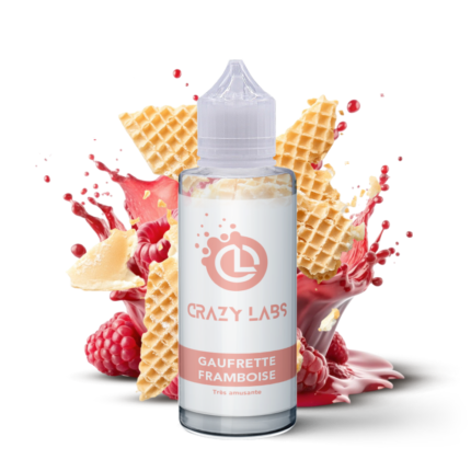 E-liquide Gaufrette Framboise 100ml (Flacon 140ml) - Crazy Labs