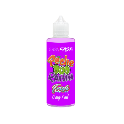 E-liquide Duo Pêche Raisin Fresh - 200 ml - Prêt à Vaper - Easy/Fast (E-Intense)
