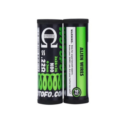 Ni80 Alien Prebuilt Coil 3*26+36G / 0.22Ω (10 pcs) - Wotofo