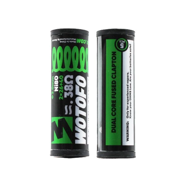 Ni80 Dual Core Fused Clapton 2*26+40G / 0.38Ω (5 pcs) - Wotofo