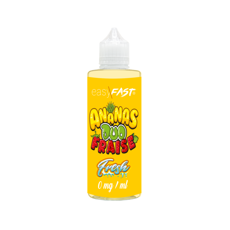 E-liquide Ananas - Fraise Fresh - 200 ml - Prêt à Vaper - Easy/Fast (E-Intense)