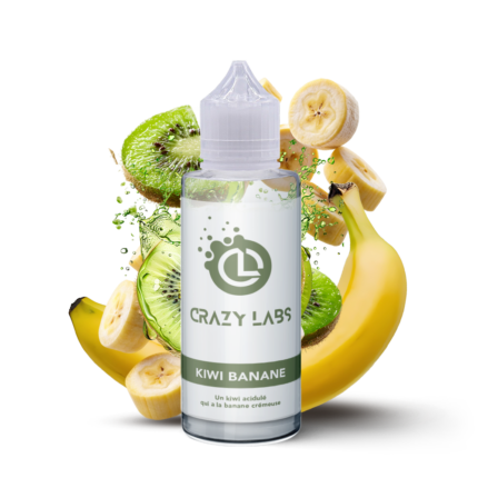 E-liquide Kiwi Banane 100ml (Flacon 140ml) - Crazy Labs