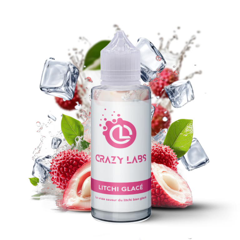 E-liquide Litchi Glacé 100ml (Flacon 140ml) - Crazy Labs