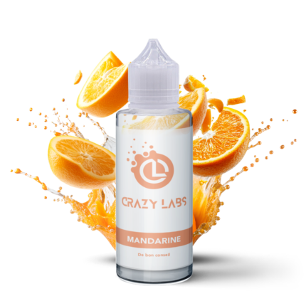 E-liquide Mandarine 100ml (Flacon 140ml) - Crazy Labs