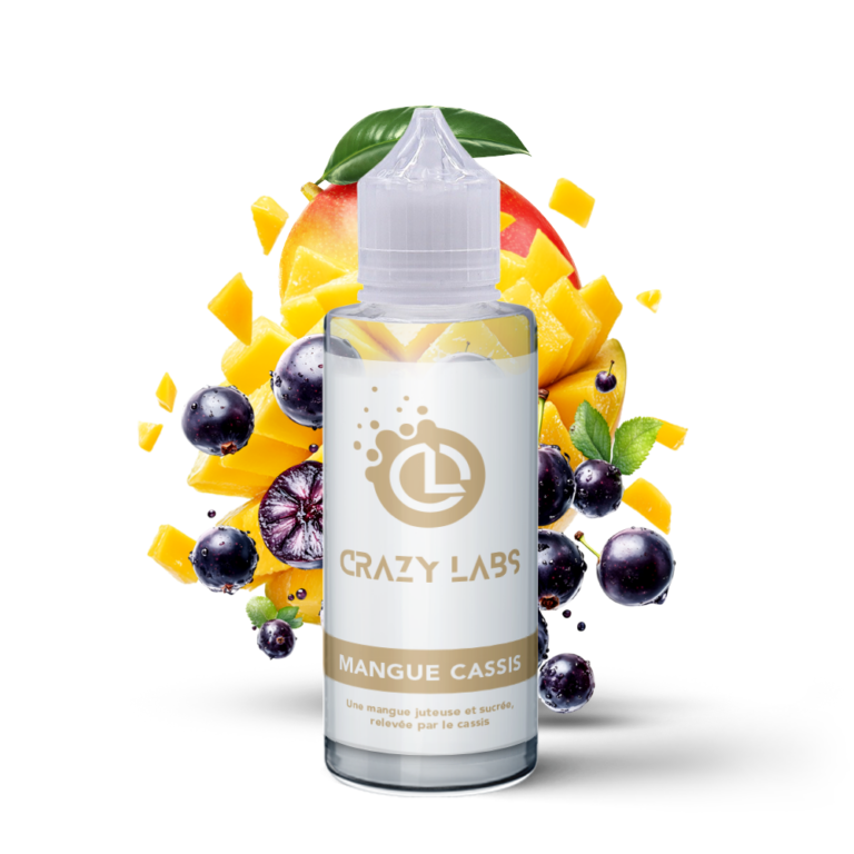 E-liquide Mangue Cassis 100ml (Flacon 140ml) - Crazy Labs