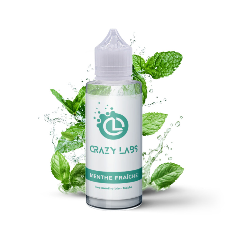 E-liquide Menthe Fraîche 100ml (Flacon 140ml) - Crazy Labs