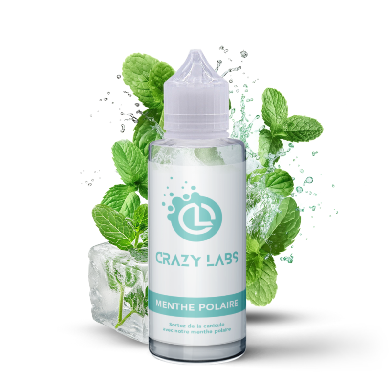 E-liquide Menthe Polaire 100ml (Flacon 140ml) - Crazy Labs