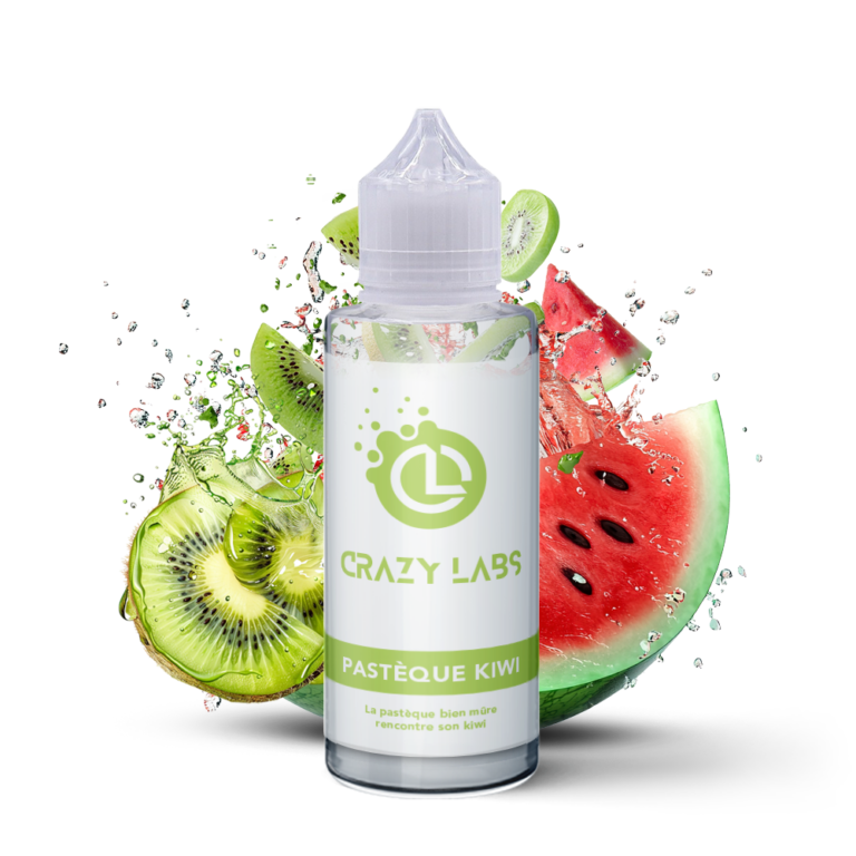 E-liquide Pastèque Kiwi 100ml (Flacon 140ml) - Crazy Labs