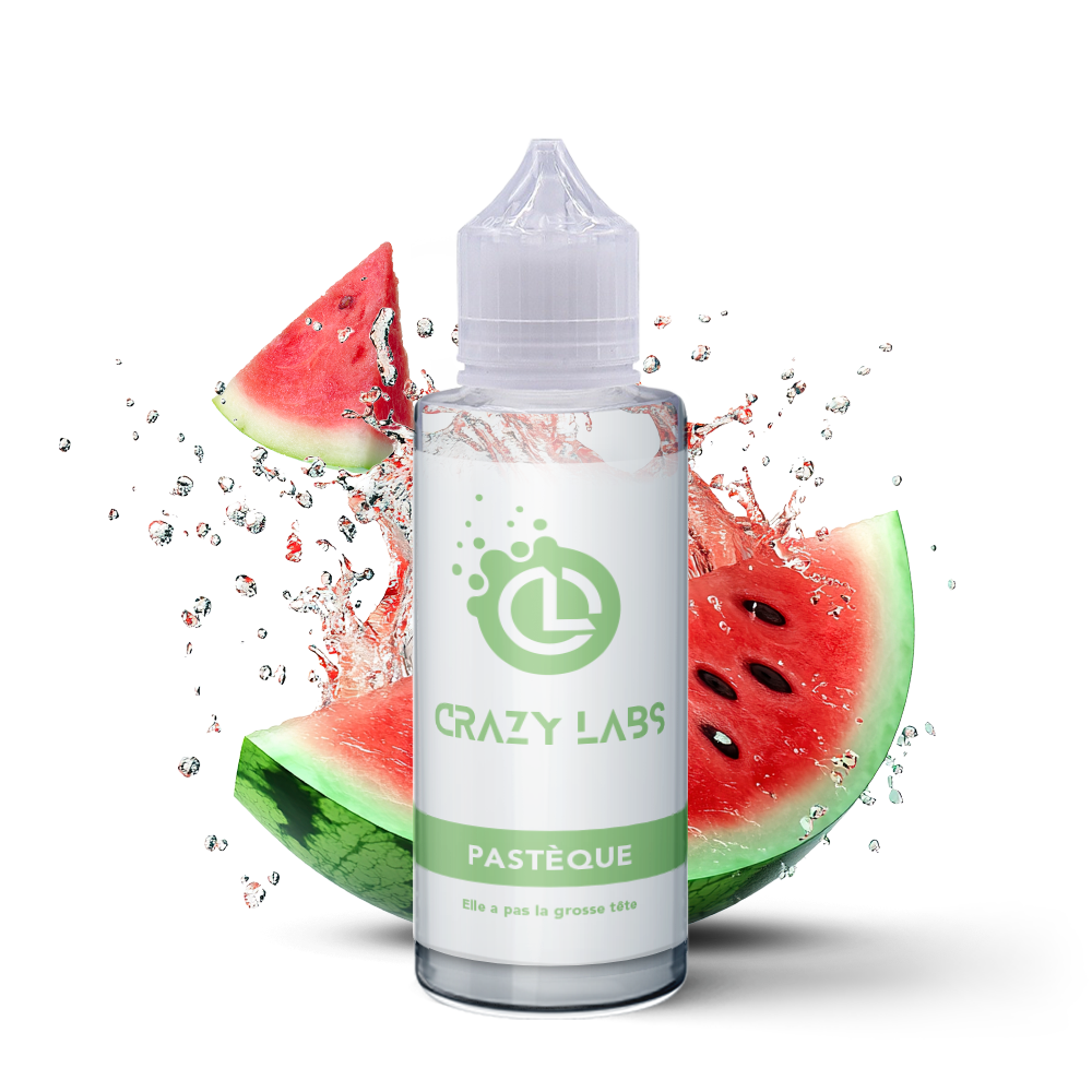 pasteque_100ml_crazylabs_mockup_saveurs E-liquide Pastèque 100ml (Flacon 140ml) - Crazy Labs – Image 1