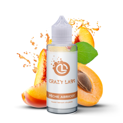 E-liquide Pêche Abricot 100ml (Flacon 140ml) - Crazy Labs