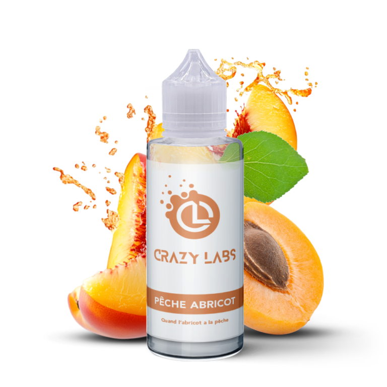 E-liquide Pêche Abricot 100ml (Flacon 140ml) - Crazy Labs