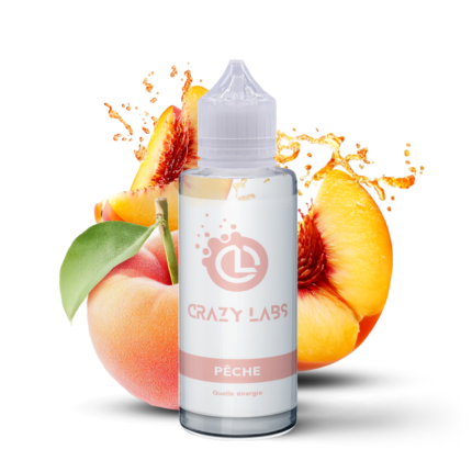 E-liquide Pêche 100ml (Flacon 140ml) - Crazy Labs
