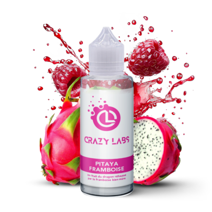 E-liquide Pitaya Framboise 100ml (Flacon 140ml) - Crazy Labs