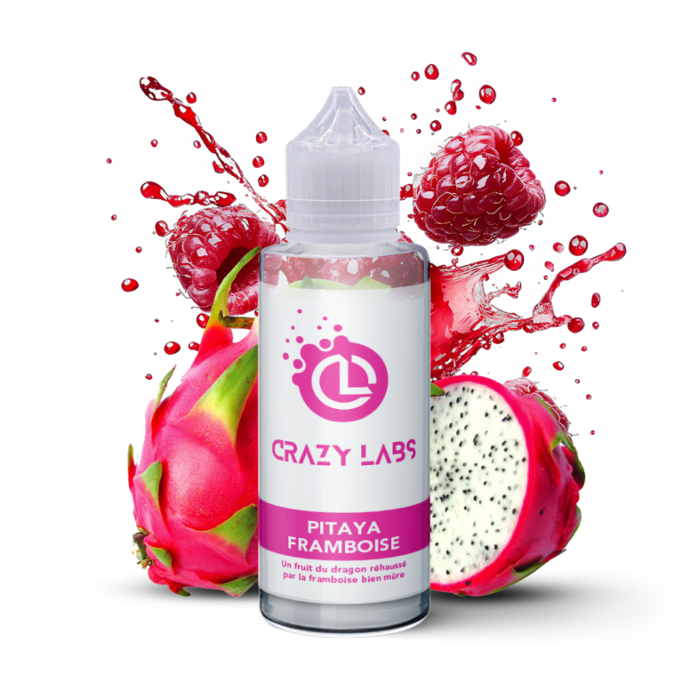 E-liquide Pitaya Framboise 100ml (Flacon 140ml) - Crazy Labs