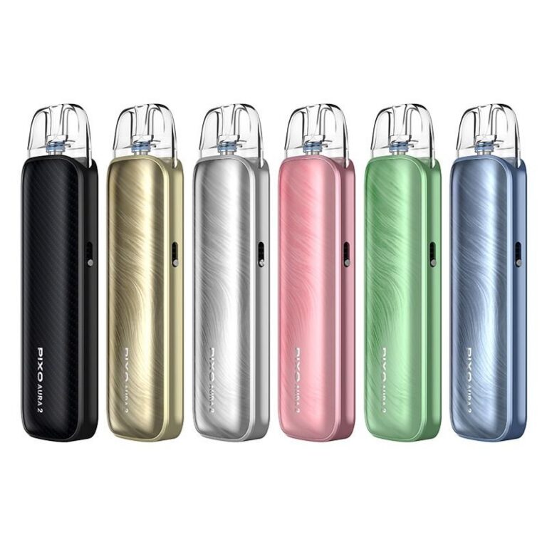 - Alt : Kit pod électronique Pixo Aura 2 d'Aspire léger et compact pour la vape au quotidien