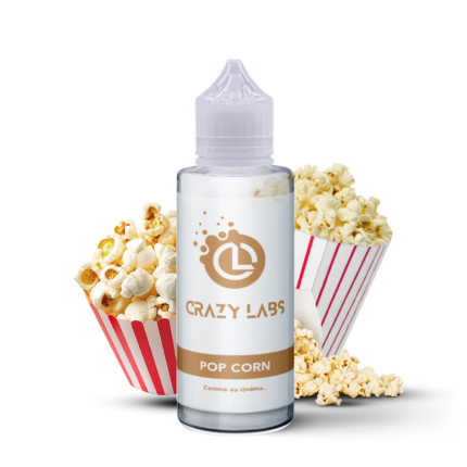 E-liquide Pop Corn 100ml (Flacon 140ml) - Crazy Labs
