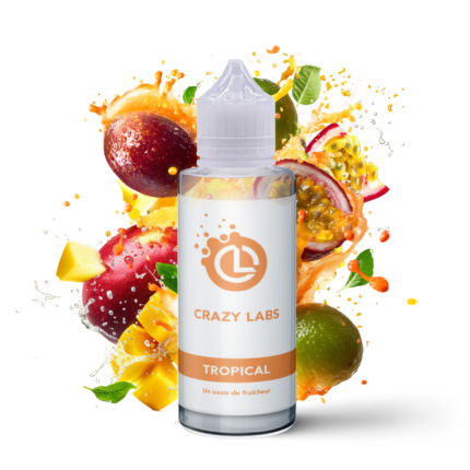 E-liquide Tropical 100ml (Flacon 140ml) - Crazy Labs