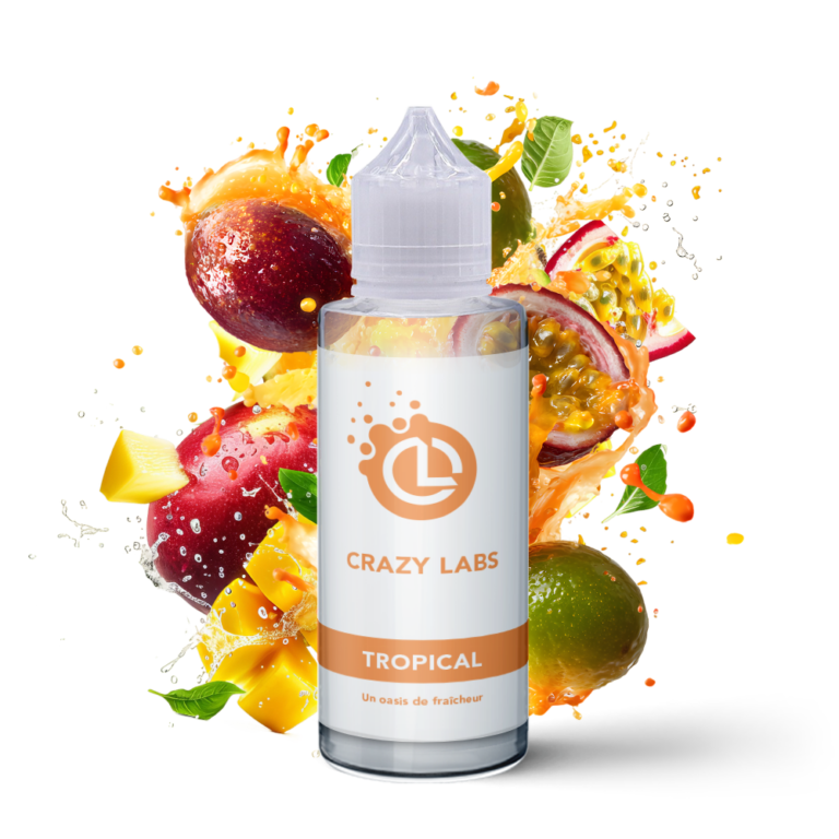 E-liquide Tropical 100ml (Flacon 140ml) - Crazy Labs