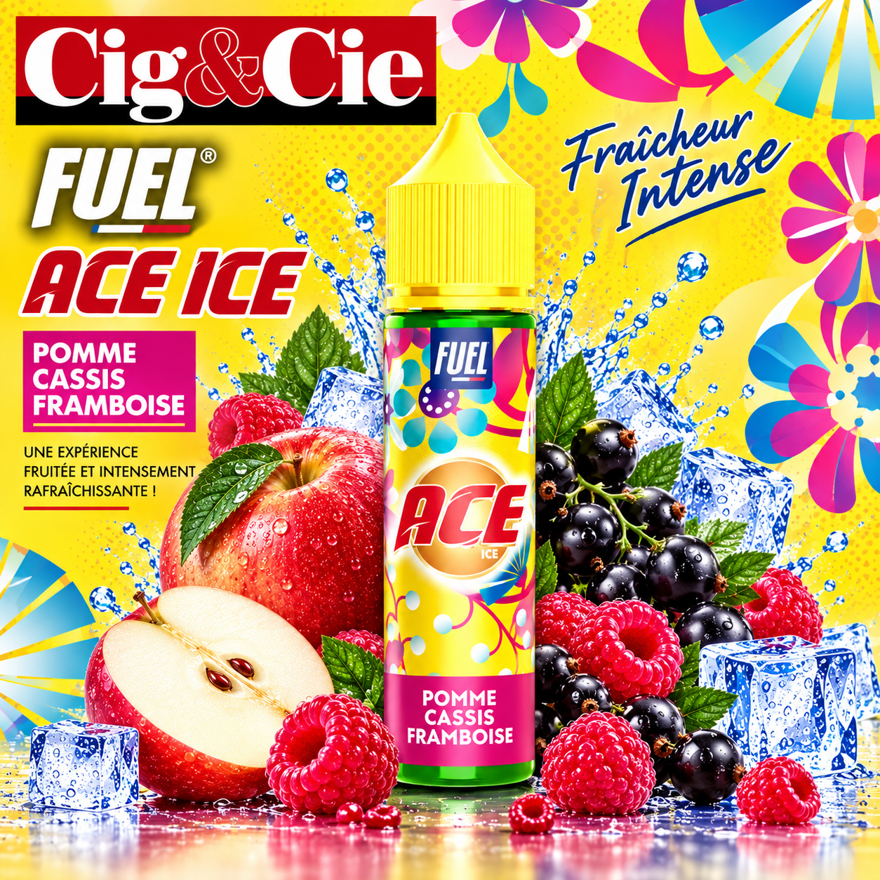 Pomme Cassis Framboise 50ml (Gamme ACE) - Maison Fuel Pomme Cassis Framboise 50ml (Gamme ACE) - Maison Fuel